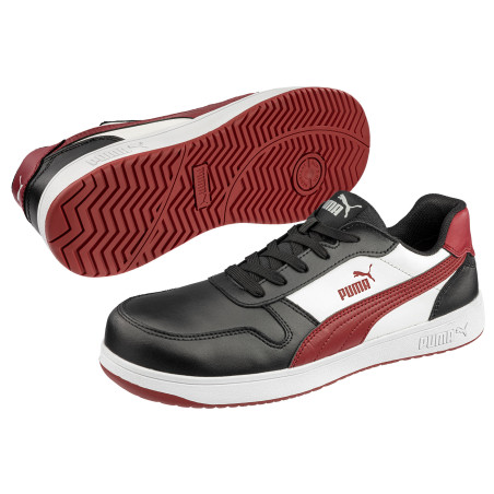 Chaussure de sécurité FRONTCOURT BLK/WHT/RED PUMA SAFETY