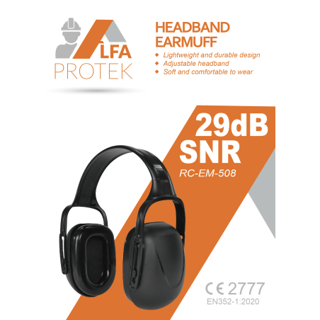 Casque anti bruit 29 dB - Noir
