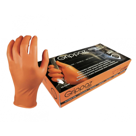 Gants nitrile Grippaz 246/OR - Poids lourds, 6 MIL