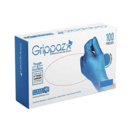 Gants nitrile Grippaz 306/BL - 30 CM, POIDS LOURD, 6 MIL