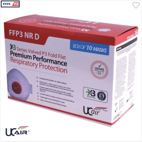 Masque FFP3 pliable (3 plis) - Livraison sur tout le Maroc