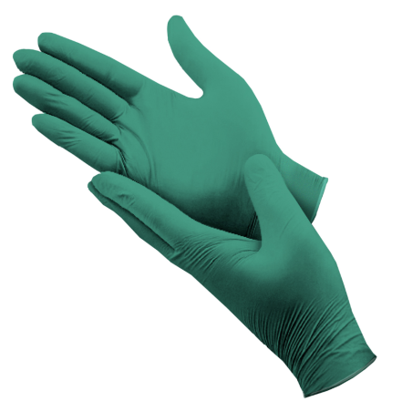 Gants nitrile jetables - Boîte de 100 - XNBR VERTS de 5 MIL DG-VERTEPRO™